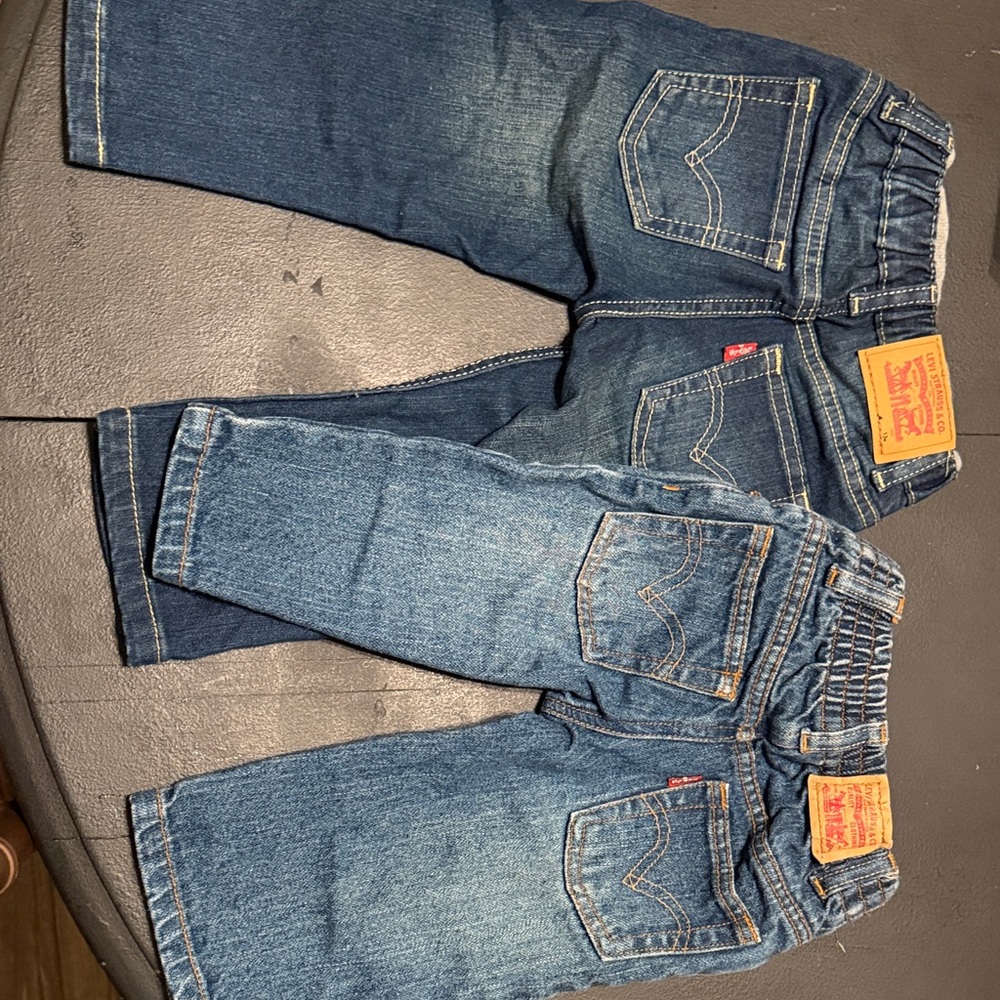 Levi's Kids Denim Jeans Set in Medium and Dark Blue